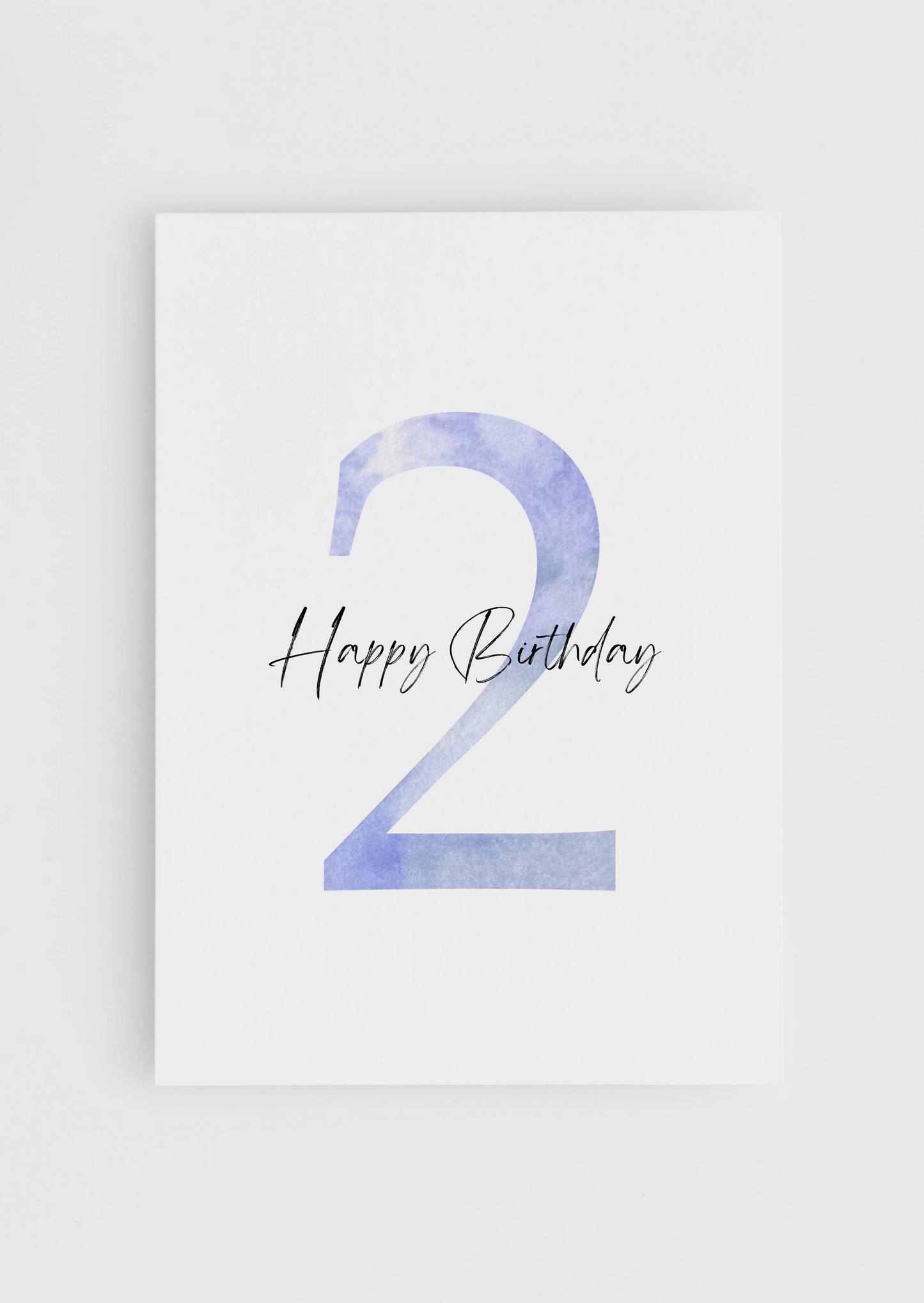 Birthday Today - Watercolour Numbers