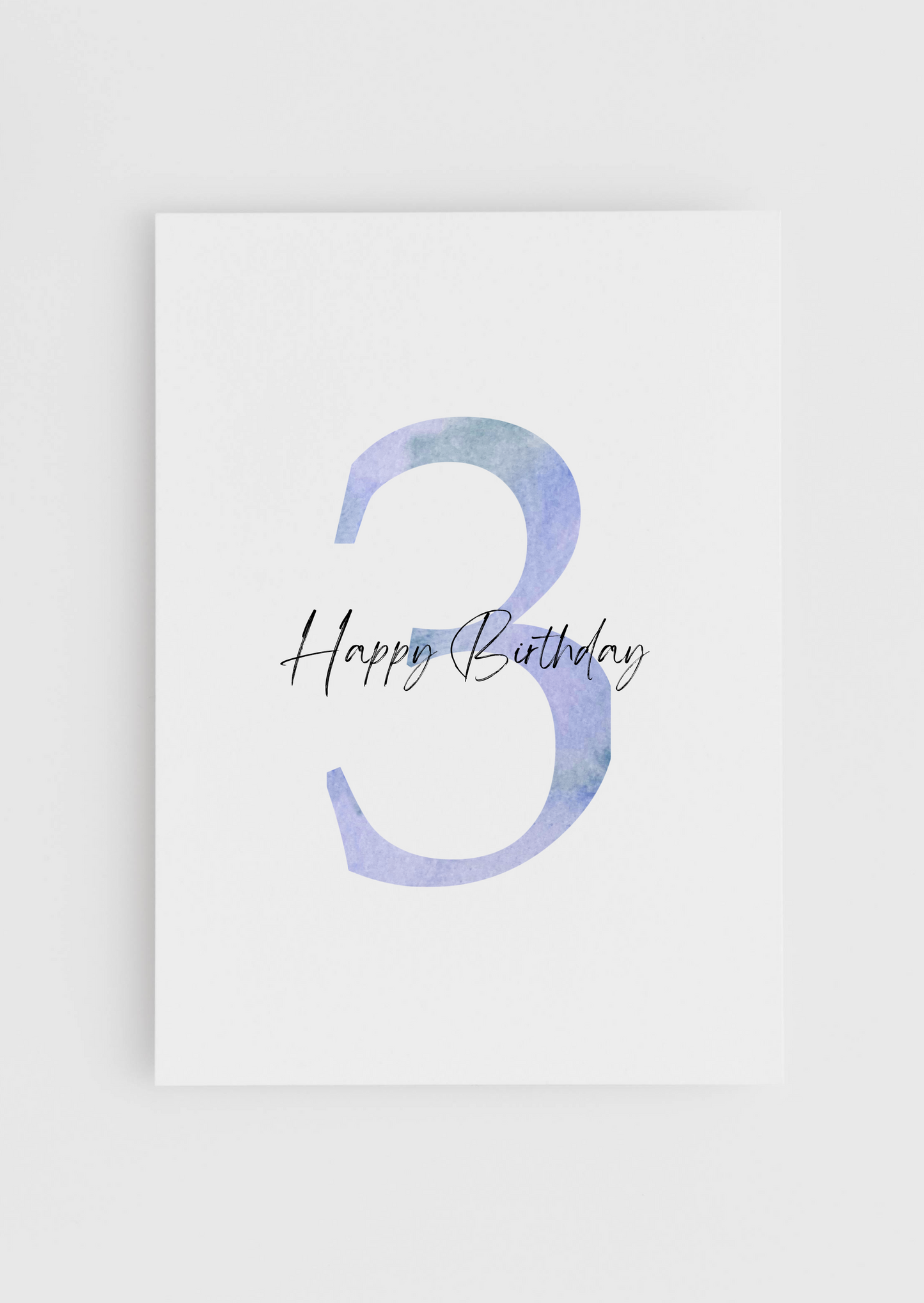 Birthday Today - Watercolour Numbers