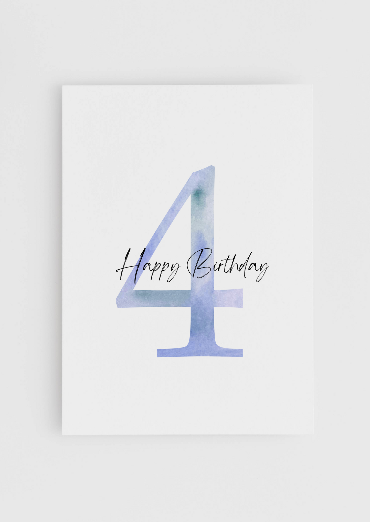 Birthday Today - Watercolour Numbers