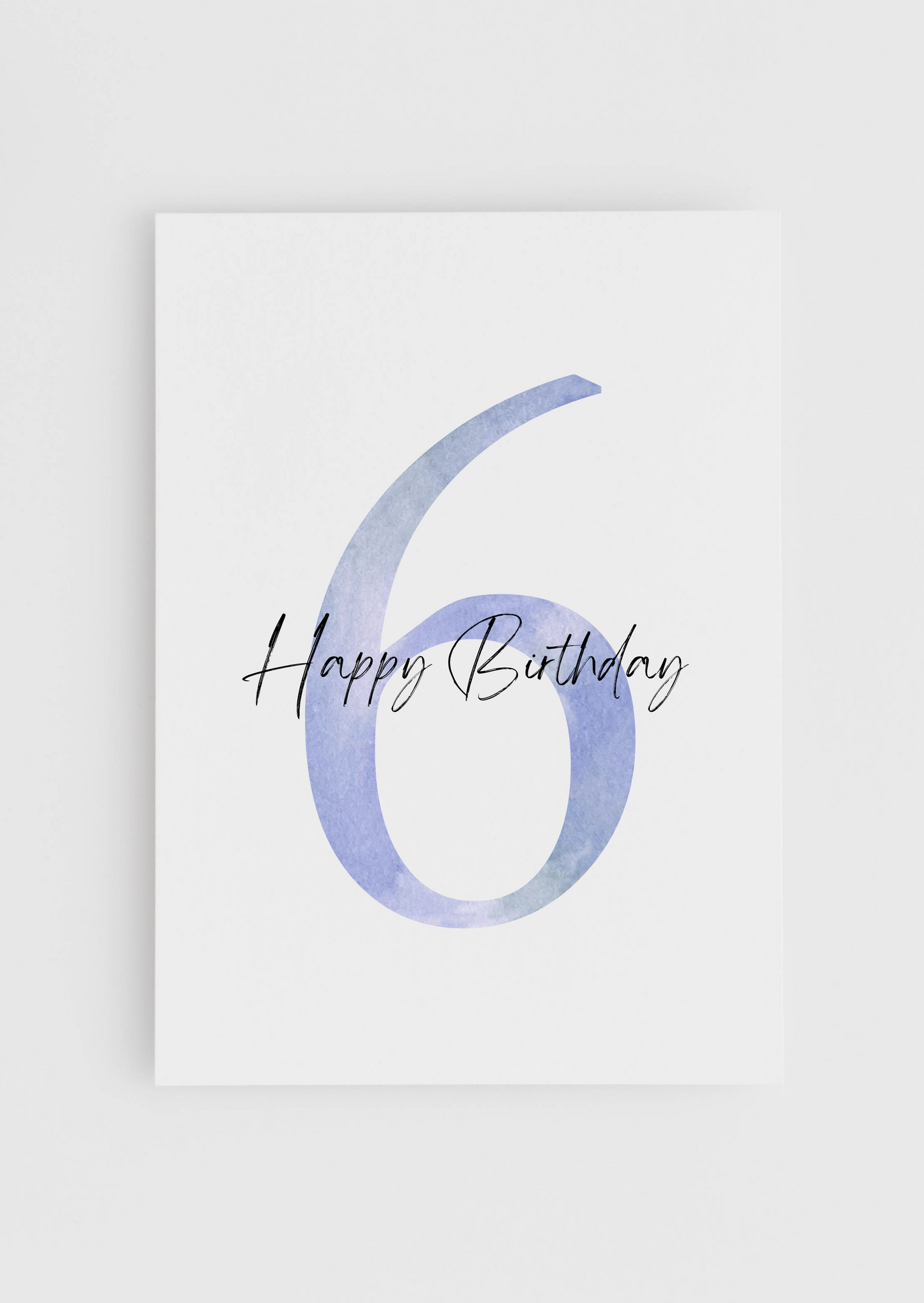 Birthday Today - Watercolour Numbers