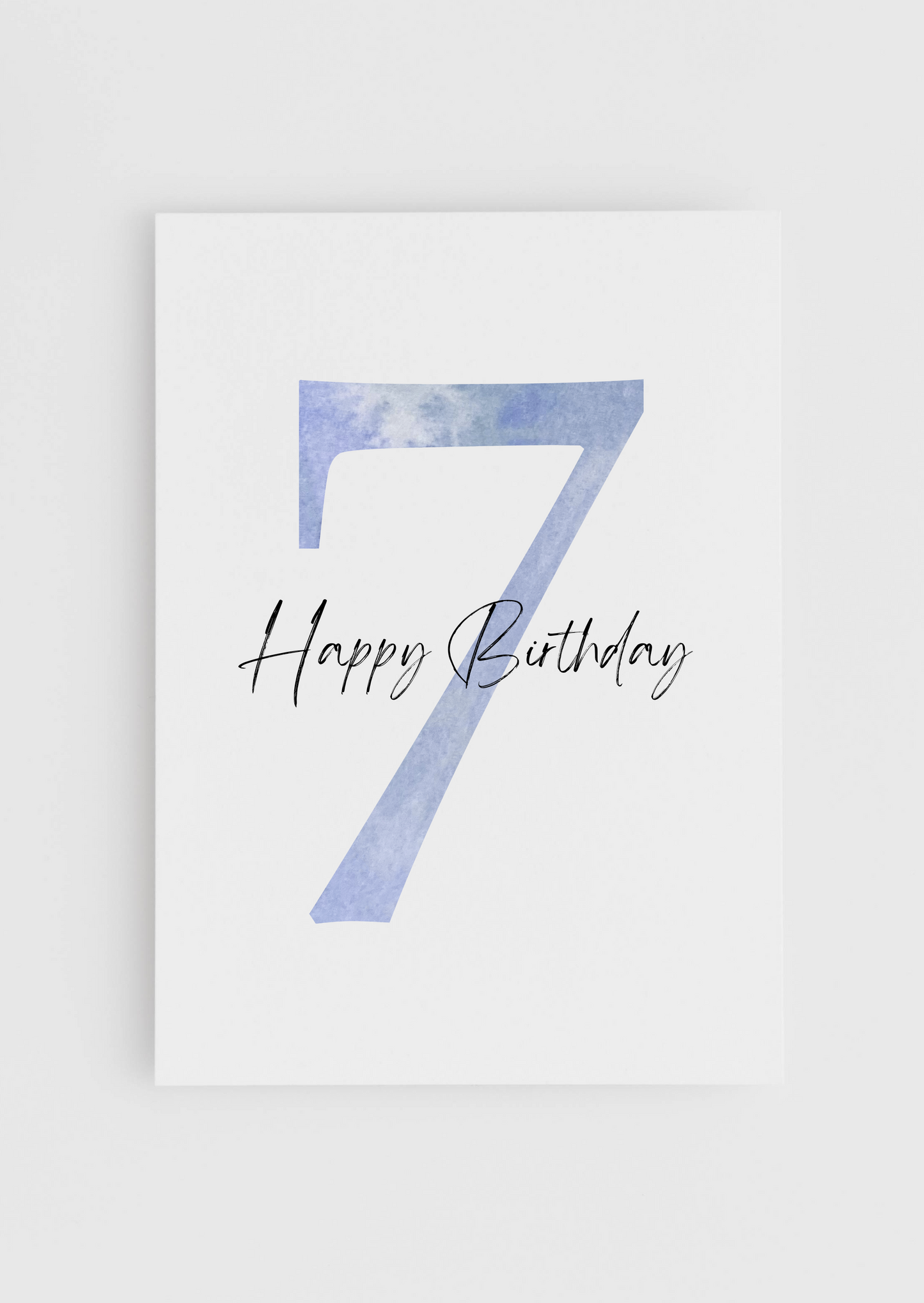 Birthday Today - Watercolour Numbers