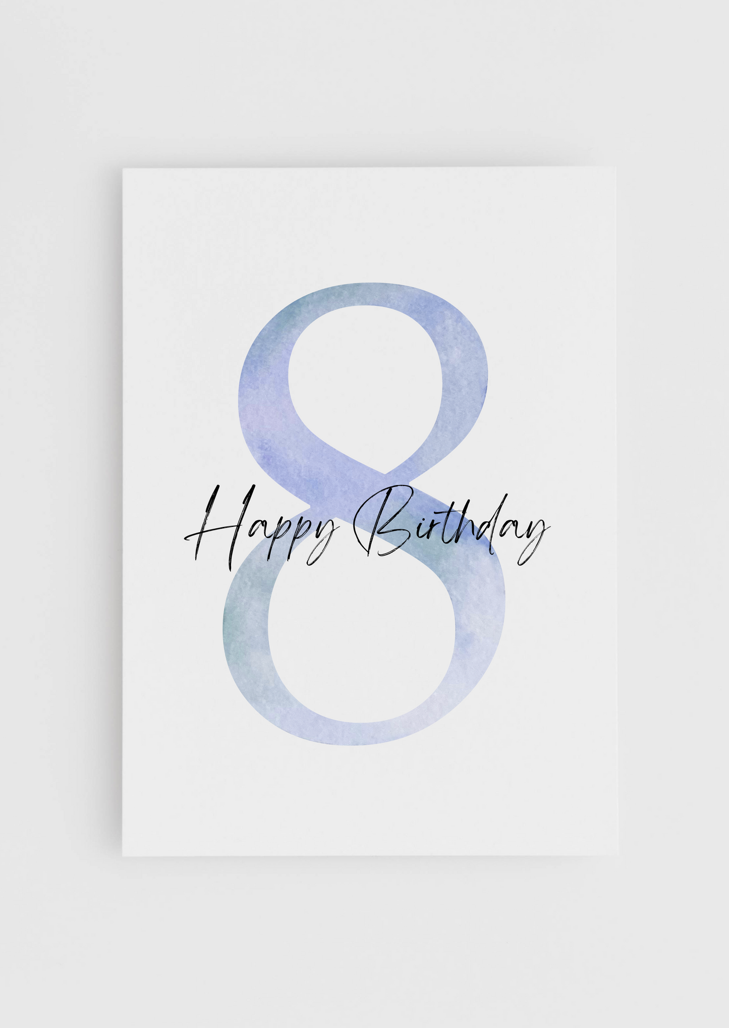 Birthday Today - Watercolour Numbers