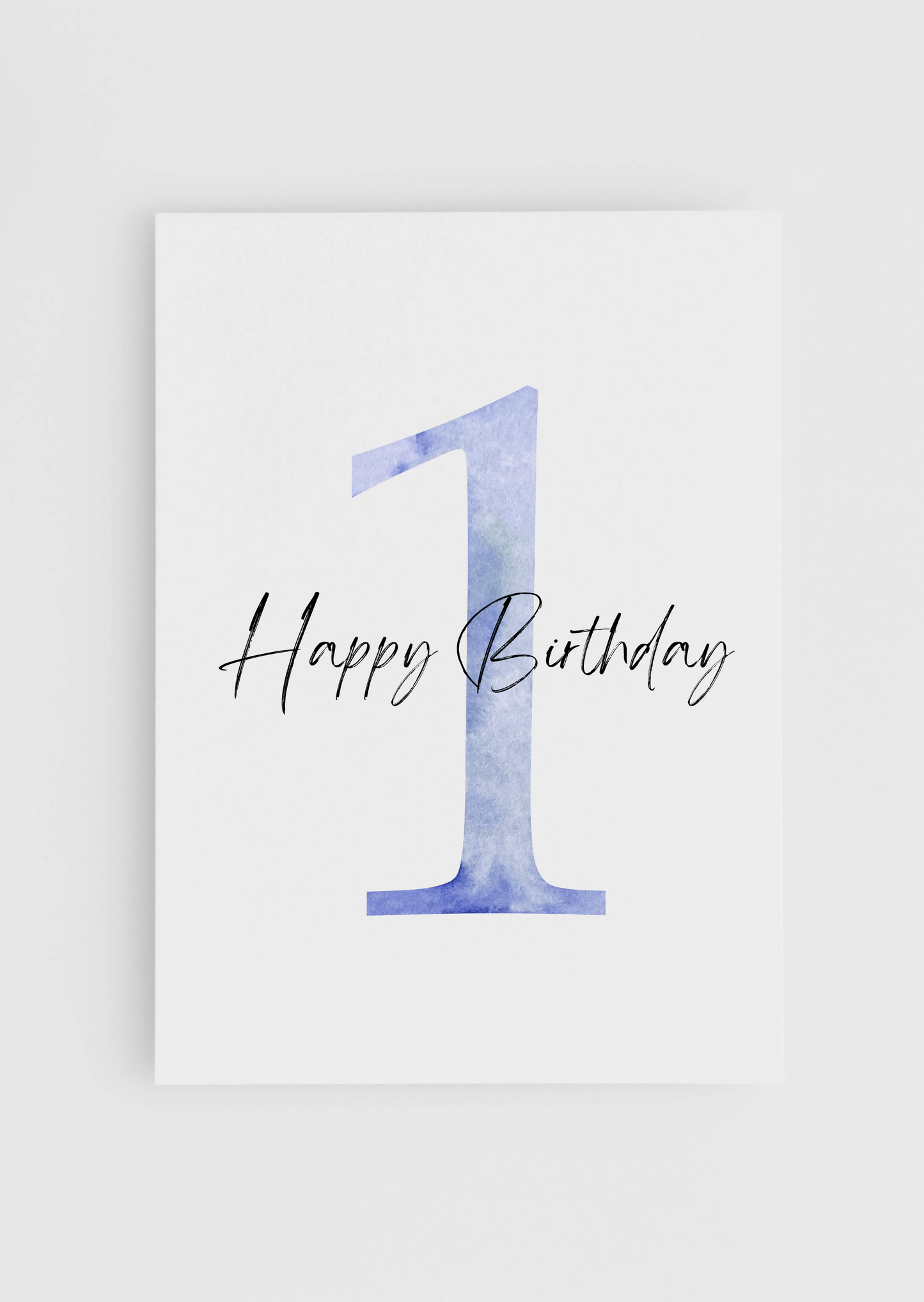 Birthday Today - Watercolour Numbers