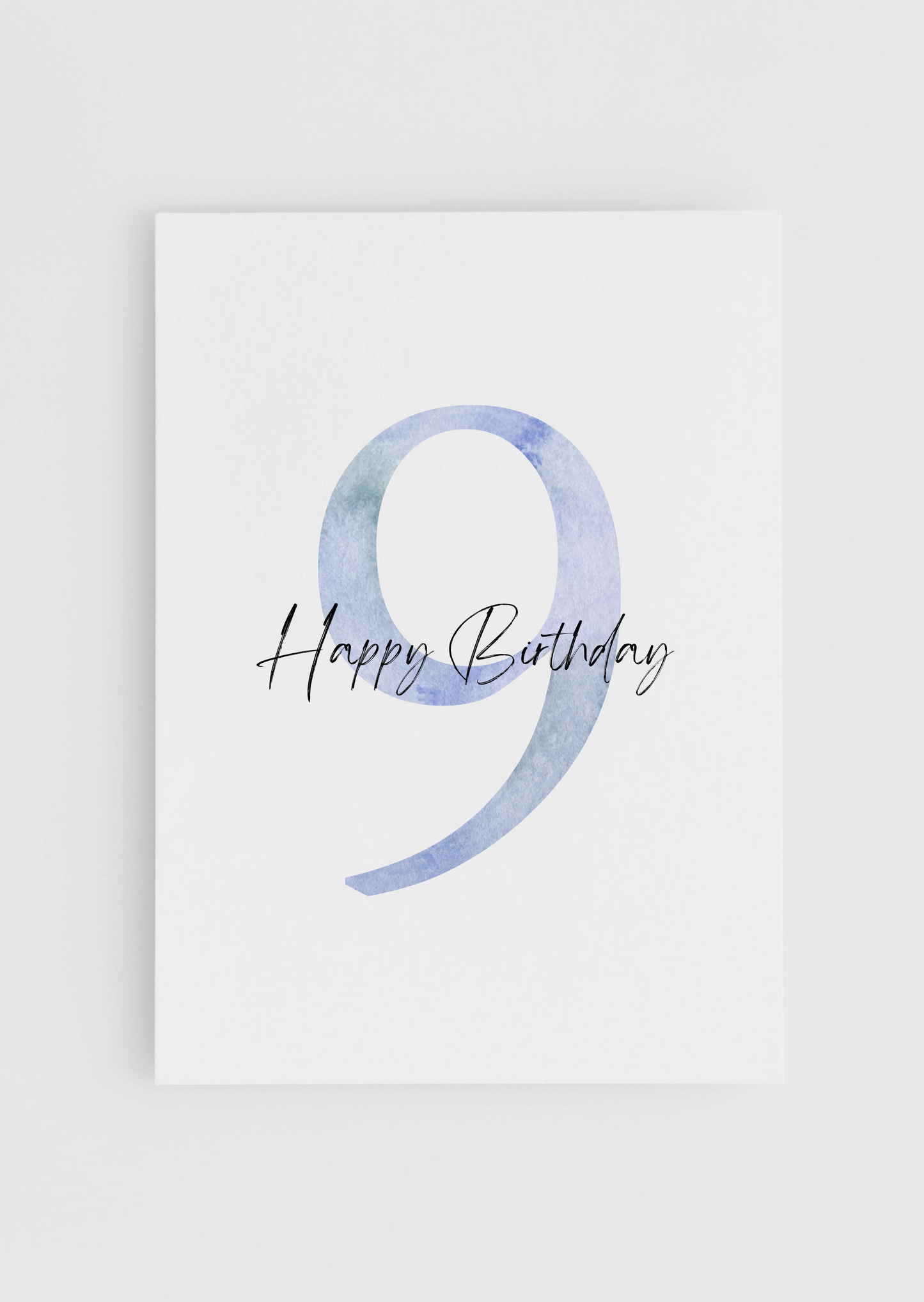 Birthday Today - Watercolour Numbers