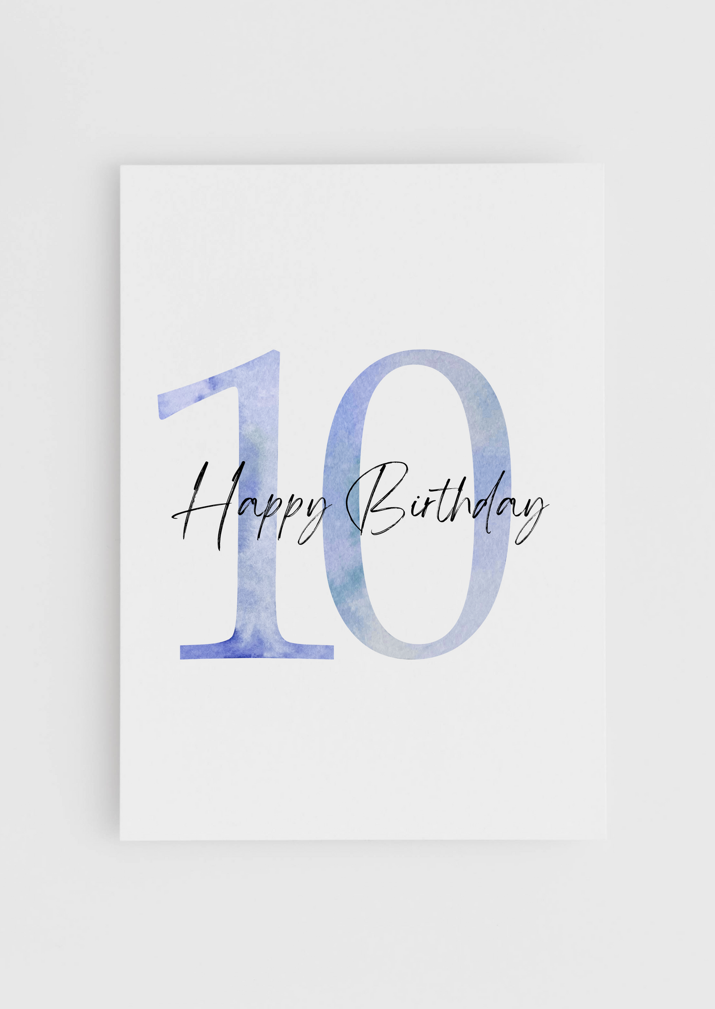 Birthday Today - Watercolour Numbers
