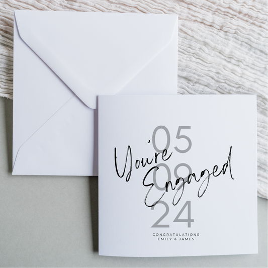 Engagement Cards - You're Engaged with Date