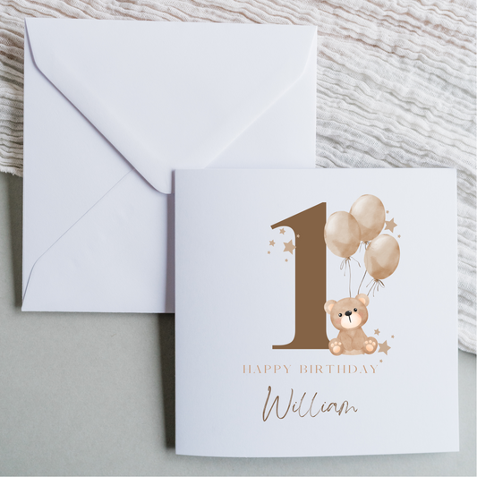 BIRTHDAY - TEDDY BEAR  -  NUMBER
