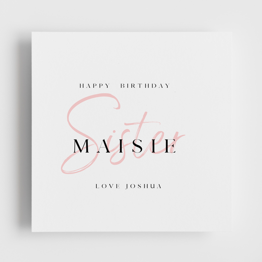Happy Birthday - Sister With & From