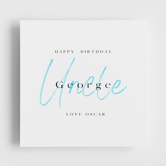 Happy Birthday - Uncle with & From