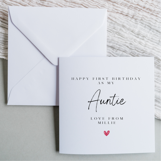 Happy Birthday - First Birthday as Auntie