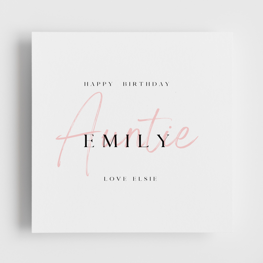 Happy Birthday - Auntie with & From