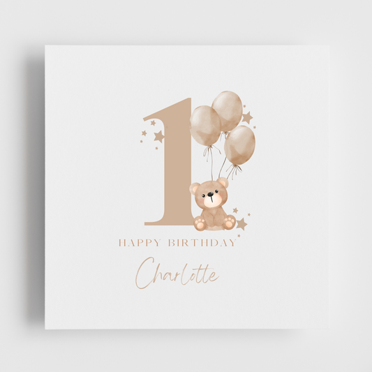 BIRTHDAY - TEDDY BEAR - Number