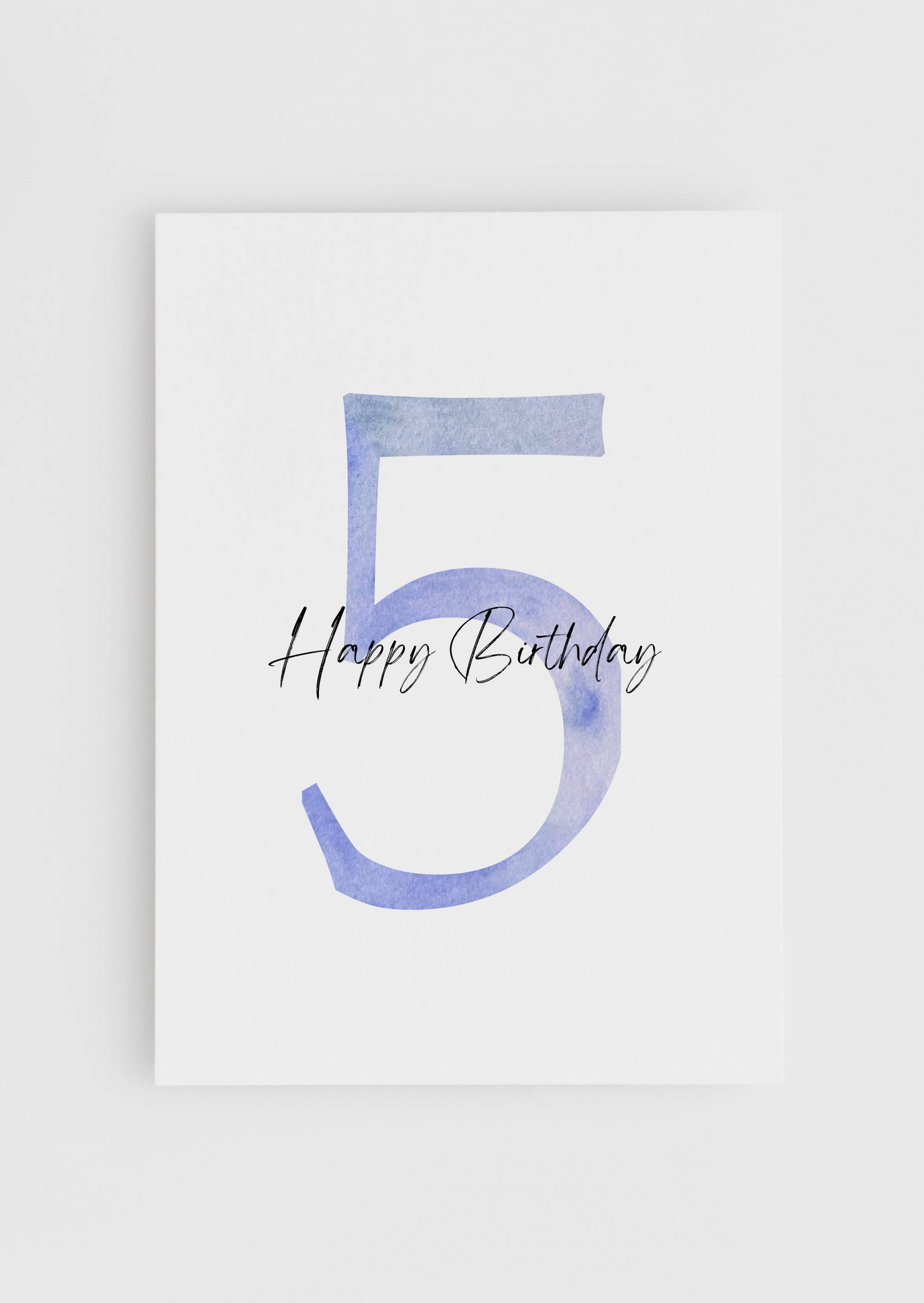 Birthday Today - Watercolour Numbers