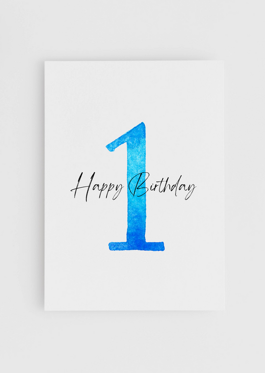 Birthday Today - Blue Numbers