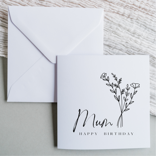 Happy Birthday - Mum - Flowers
