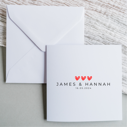 Engagement Cards - names & date