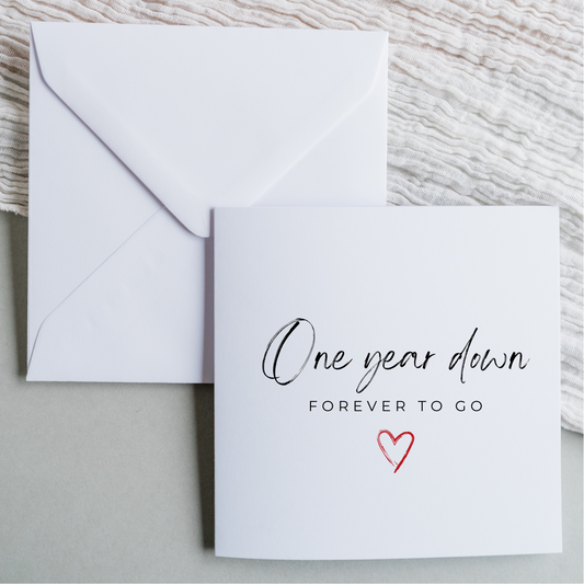 Anniversary Cards - One year down
