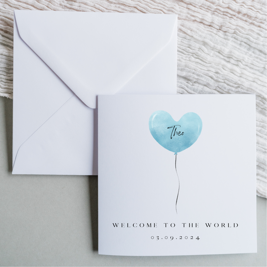 New Baby - Blue Balloon