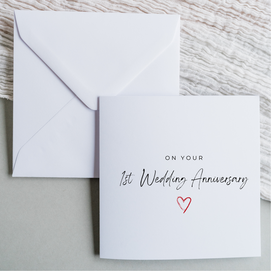Anniversary Cards - 1st Wedding Anniversary