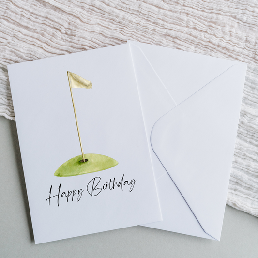 Happy Birthday - Golf Flag