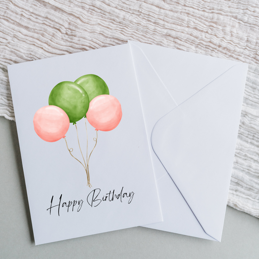 Happy Birthday - Water Colour Balloons C