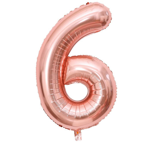 Rose Gold Foil Number Balloon 34"