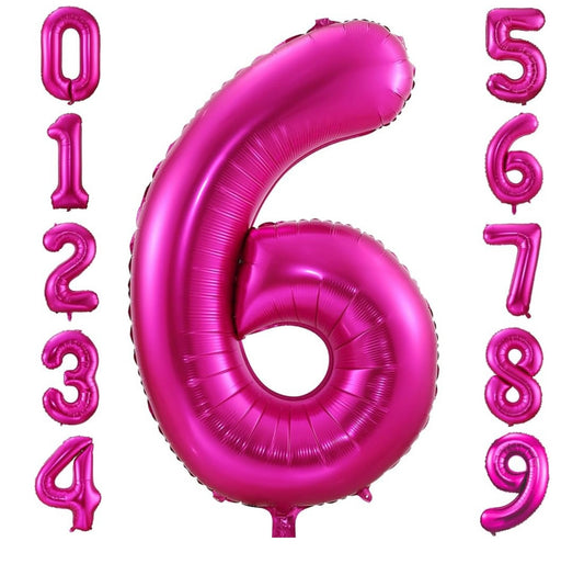 Pink Foil Number Balloon 34"