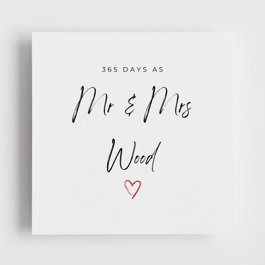 Anniversary Cards - 365 DAYS AS