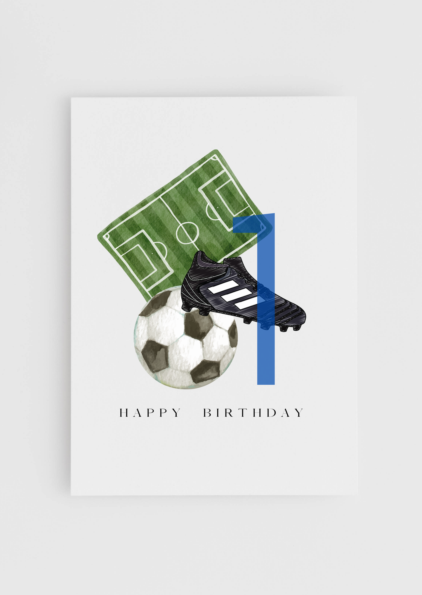 Birthday - Blue Football A6