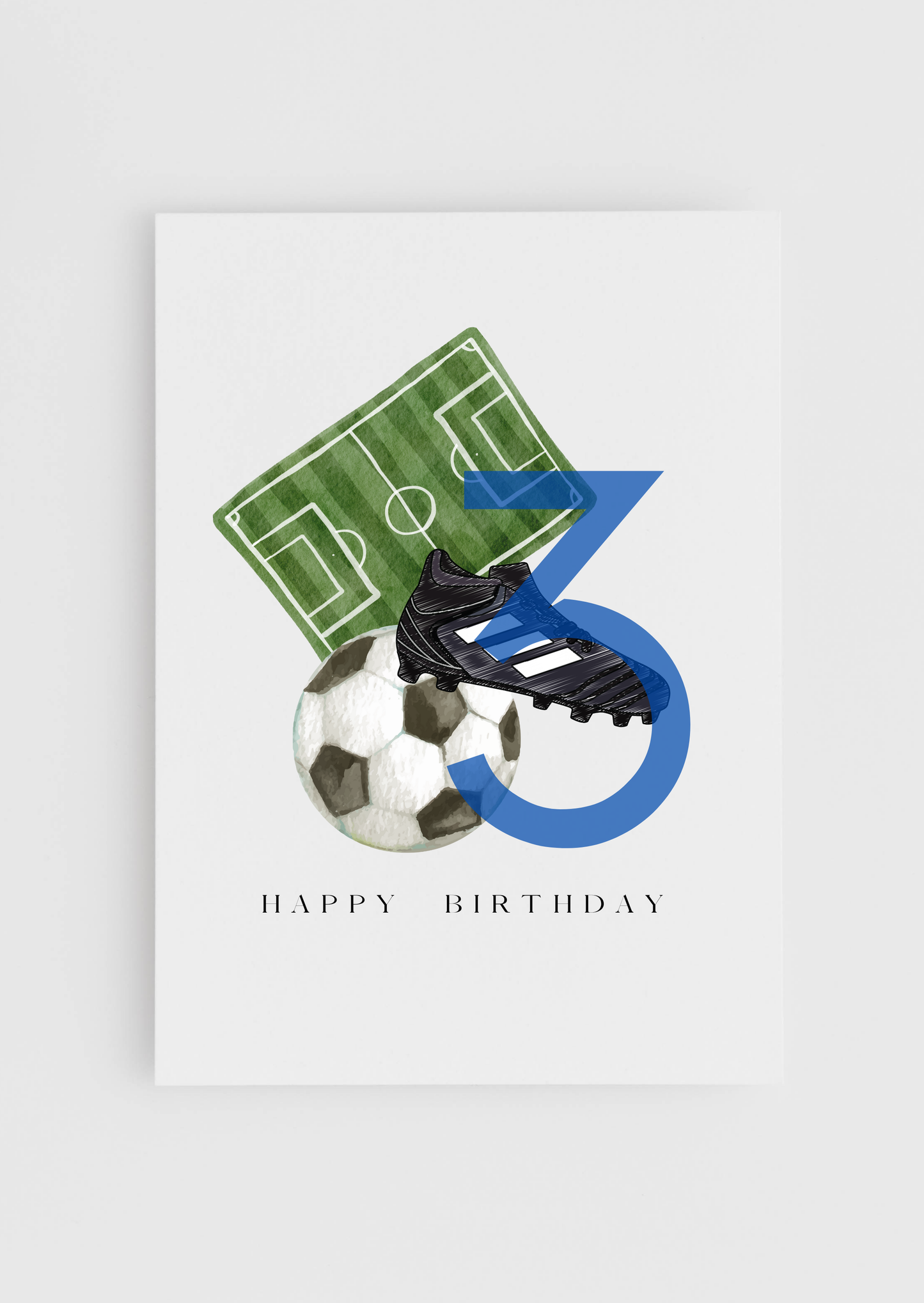 Birthday - Blue Football A6