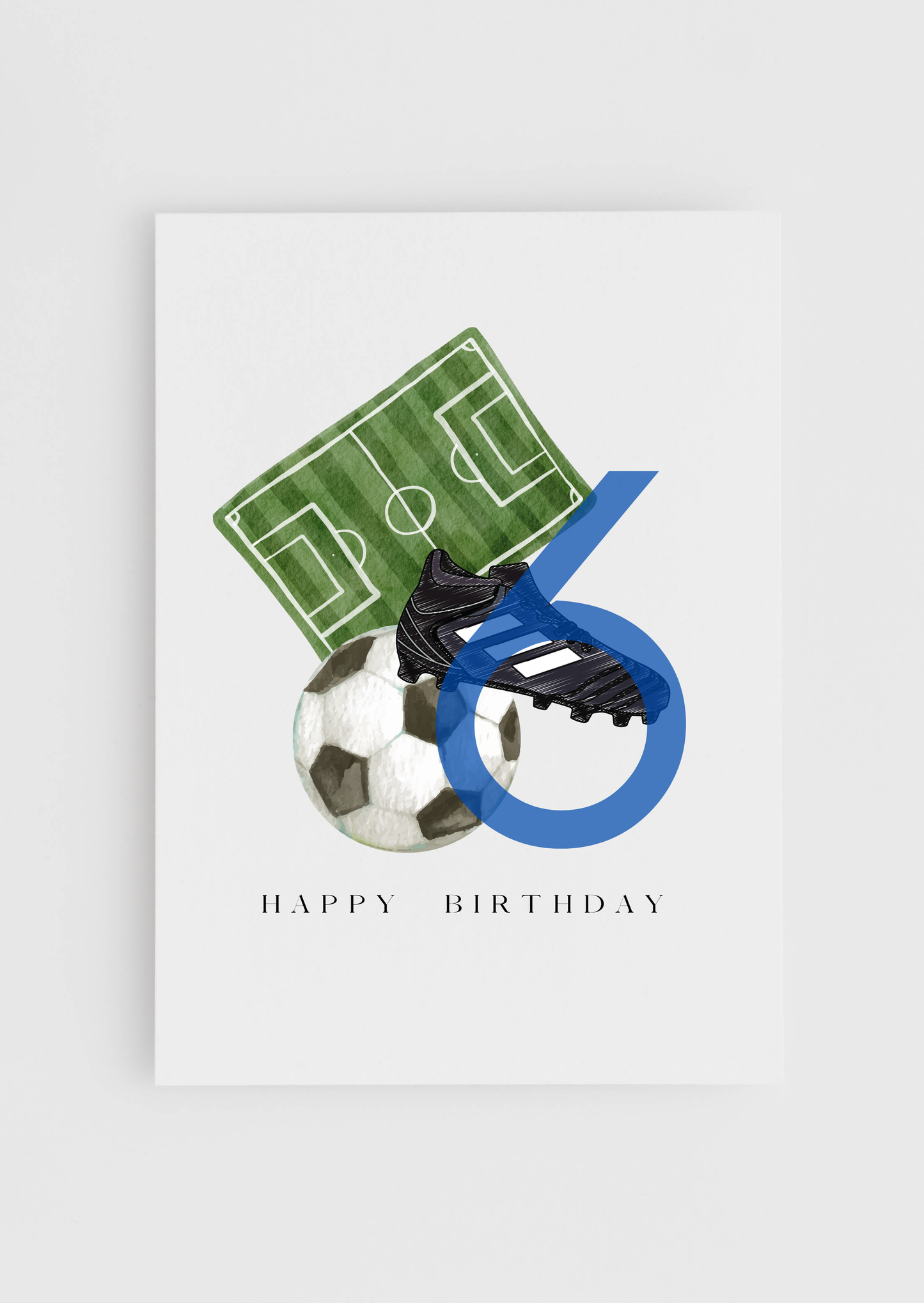 Birthday - Blue Football A6