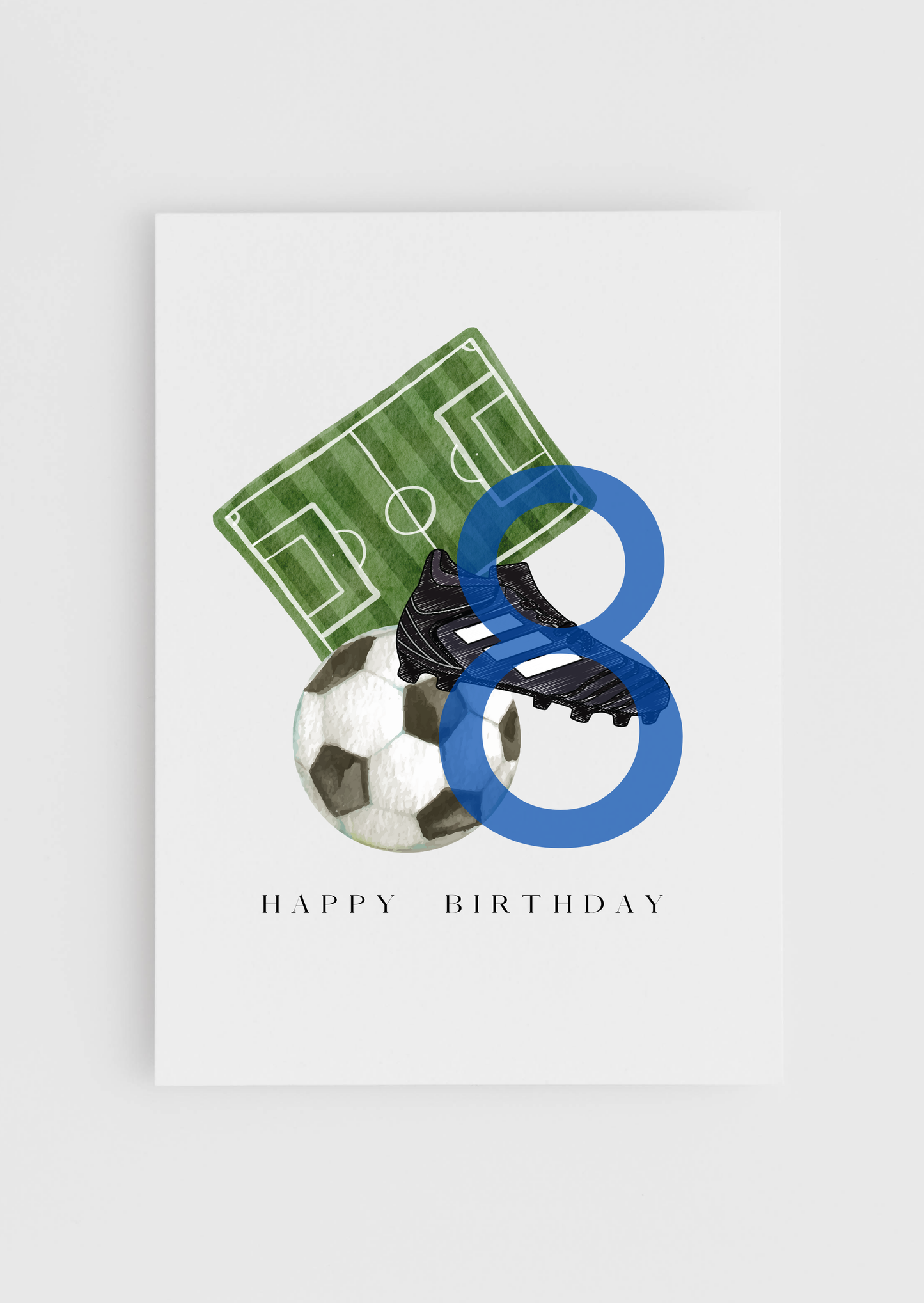 Birthday - Blue Football A6