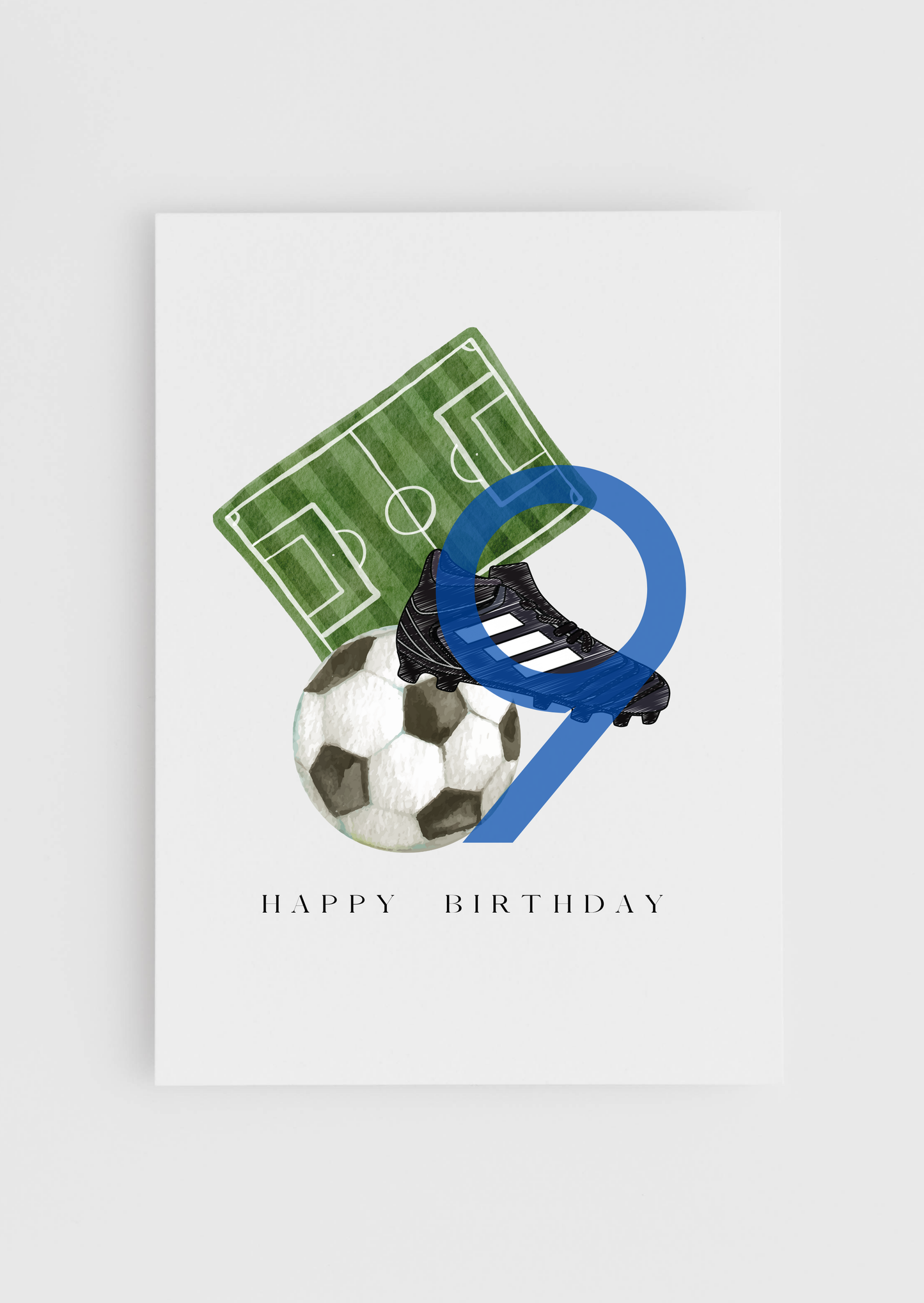 Birthday - Blue Football A6