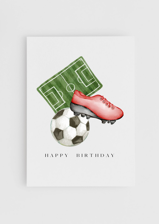 Birthday - Red Football A6