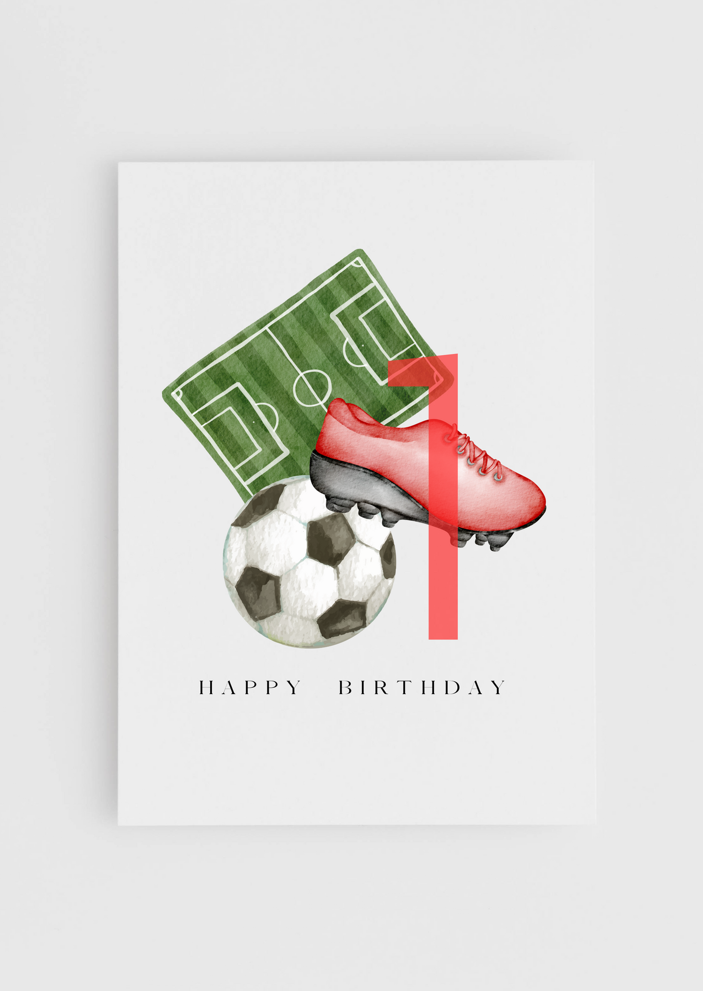 Birthday - Red Football A6