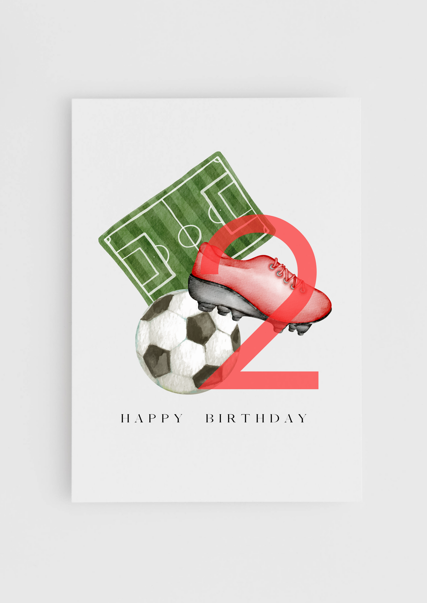 Birthday - Red Football A6