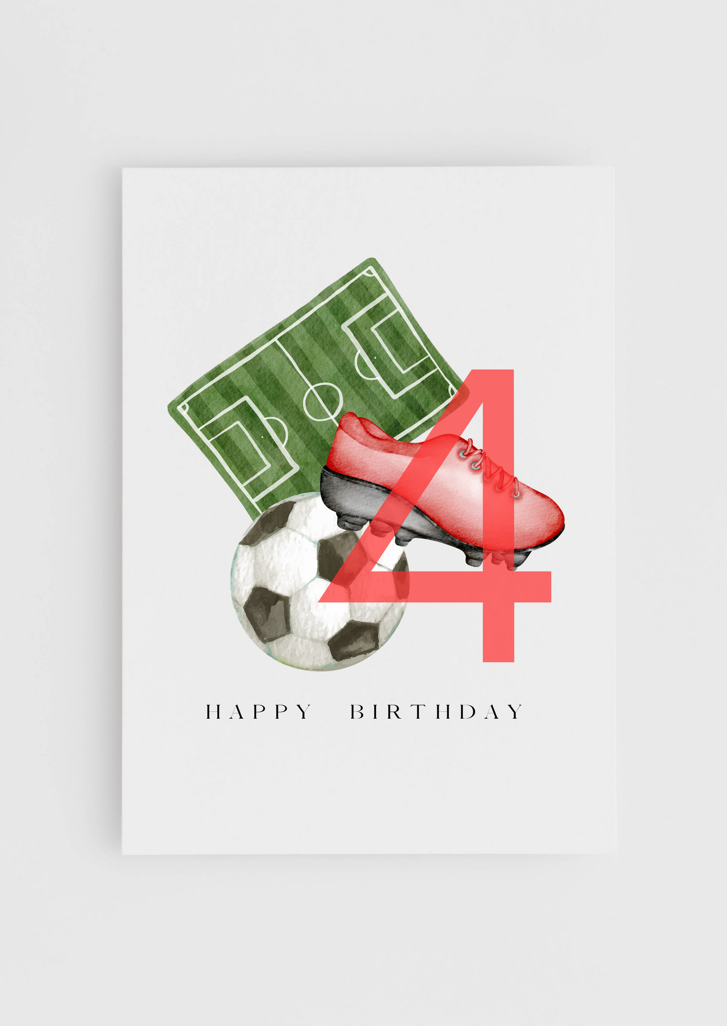 Birthday - Red Football A6