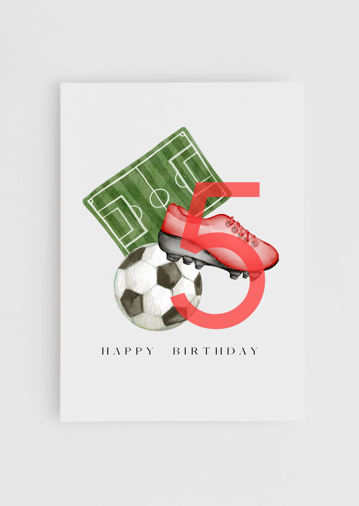 Birthday - Red Football A6
