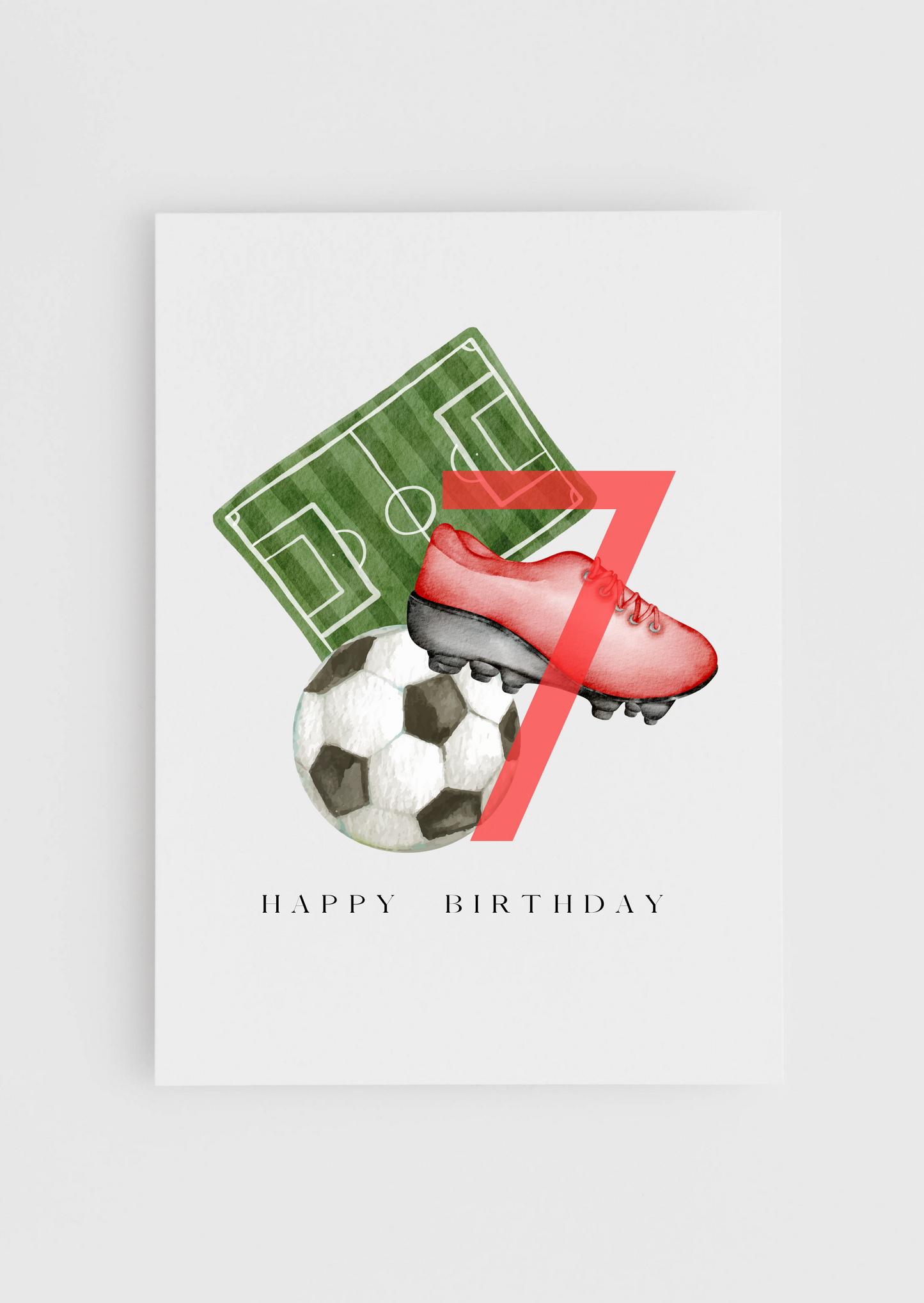 Birthday - Red Football A6