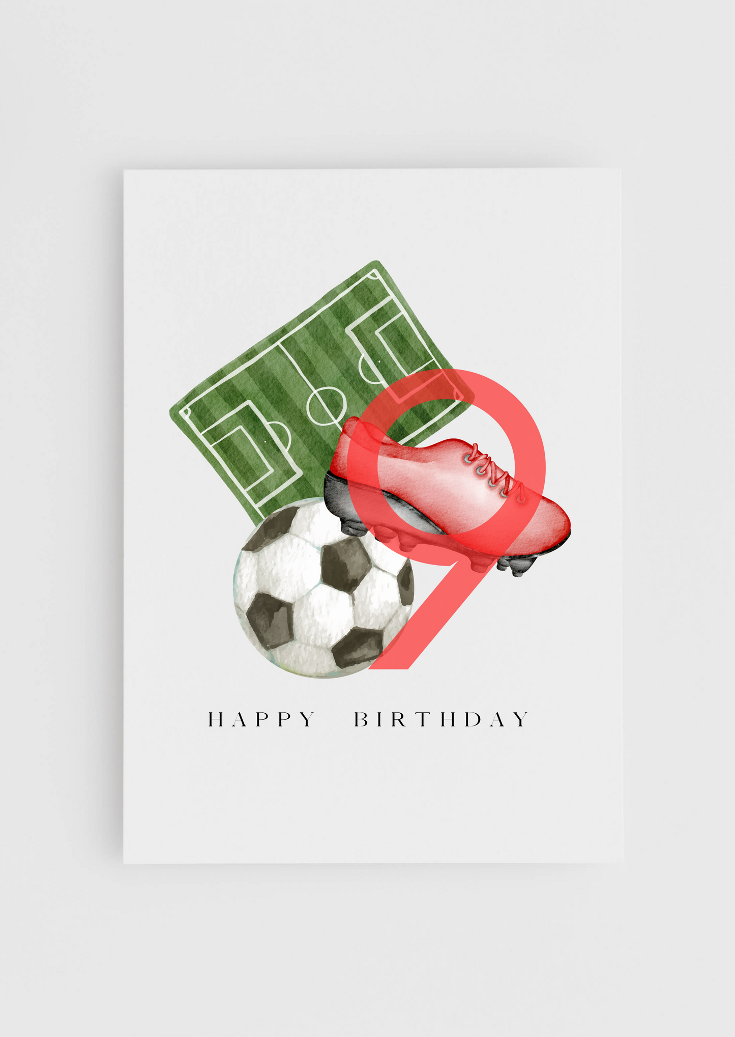 Birthday - Red Football A6