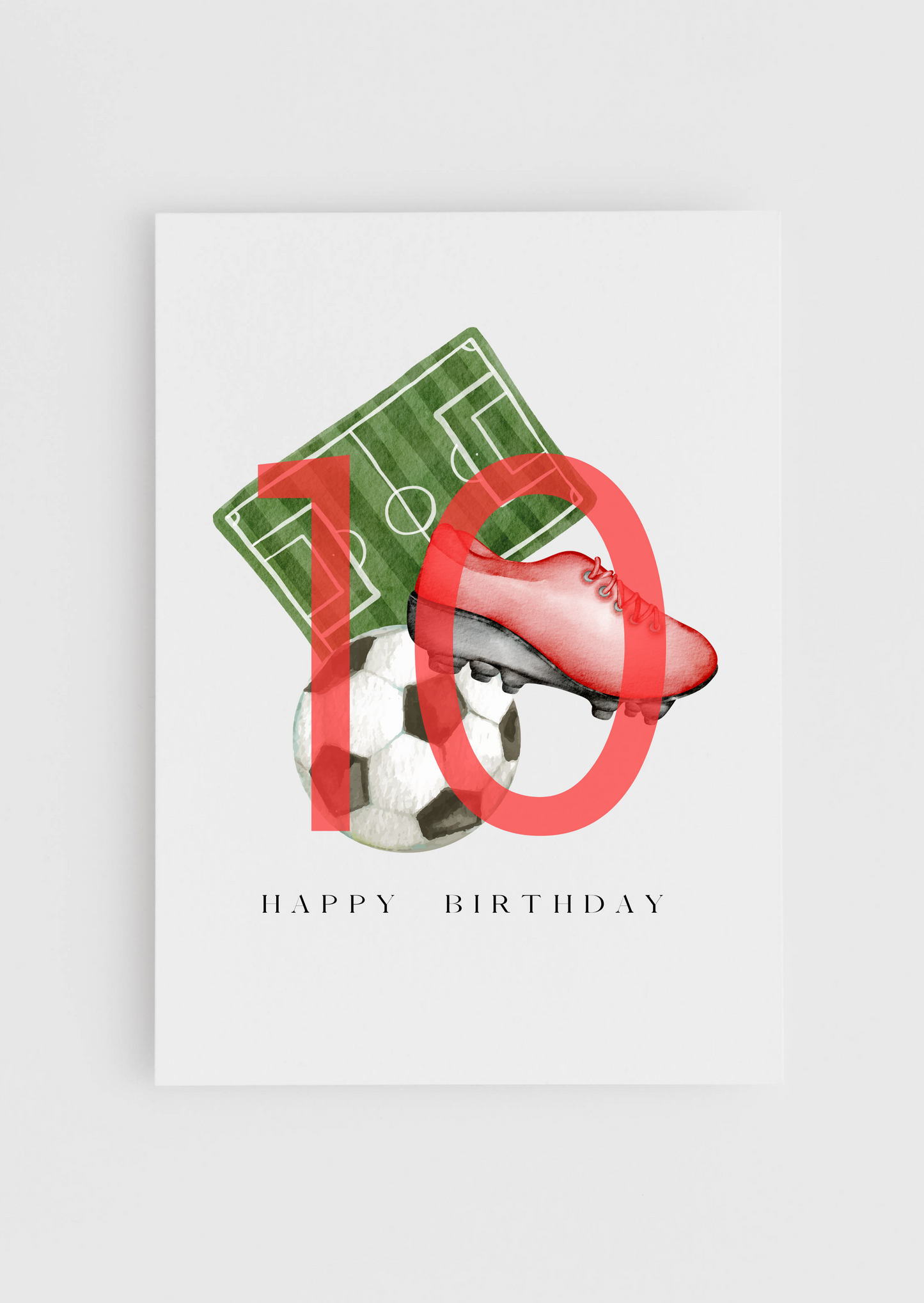 Birthday - Red Football A6