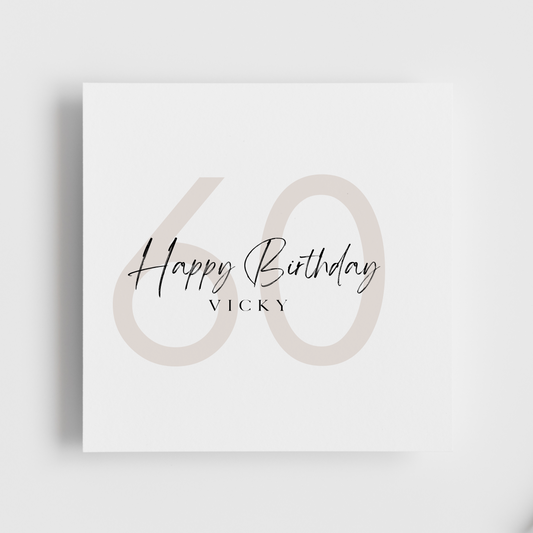 60th Birthday - Happy Birthday Personalised
