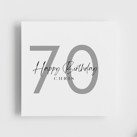 70th Birthday - Happy Birthday Personalised