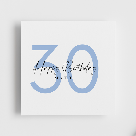 30th Birthday - Happy Birthday Personalised